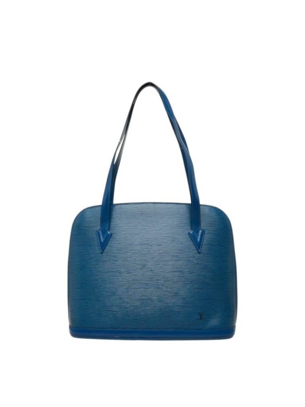 Louis Vuitton Epi Lussac Tote Shoulder Bag Toledo Blue Leather